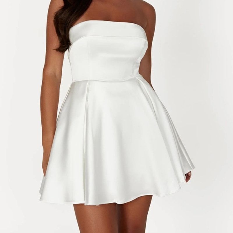 Other MESHKI Eileen Mini Dress White Bridal 3XL NWT Wedding Size 3XL / US 20-22 - 1 Thumbnail