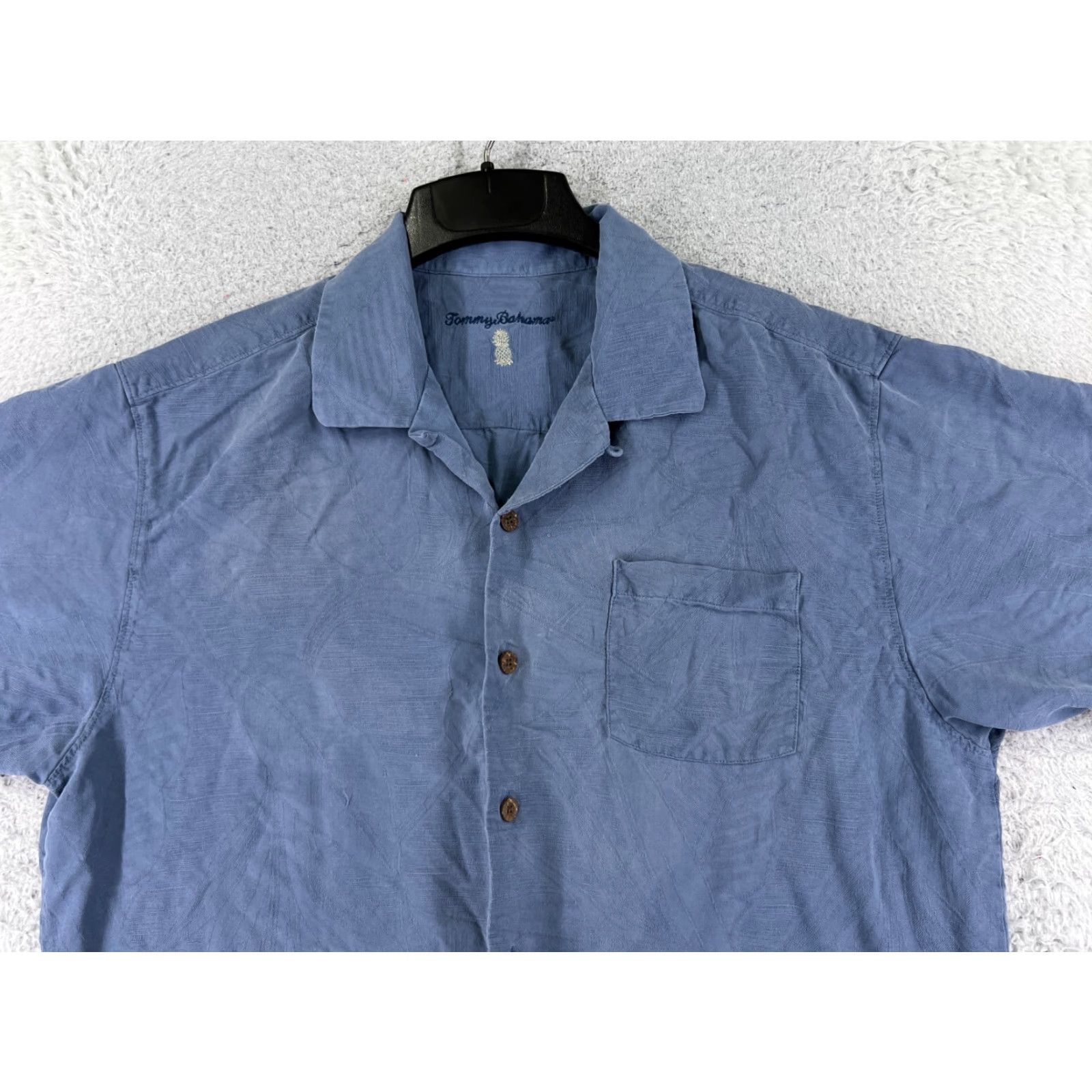 Tommy Bahama Tommy Bahama Shirt Men Large Blue Floral Palm 100% Silk Hawaiian Beach Vacation Size US L / EU 52-54 / 3 - 4 Thumbnail