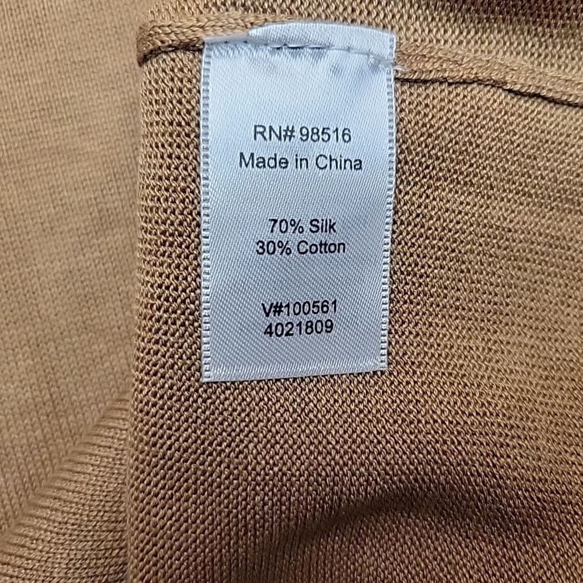 Coldwater Creek Coldwater Creek Top Womens L Tan Sleeveless Silk Blend Minimal Capsule Wardrobe Shirt Pullover KnIT Casual Mens? Size L / US 10 / IT 46 - 4 Thumbnail