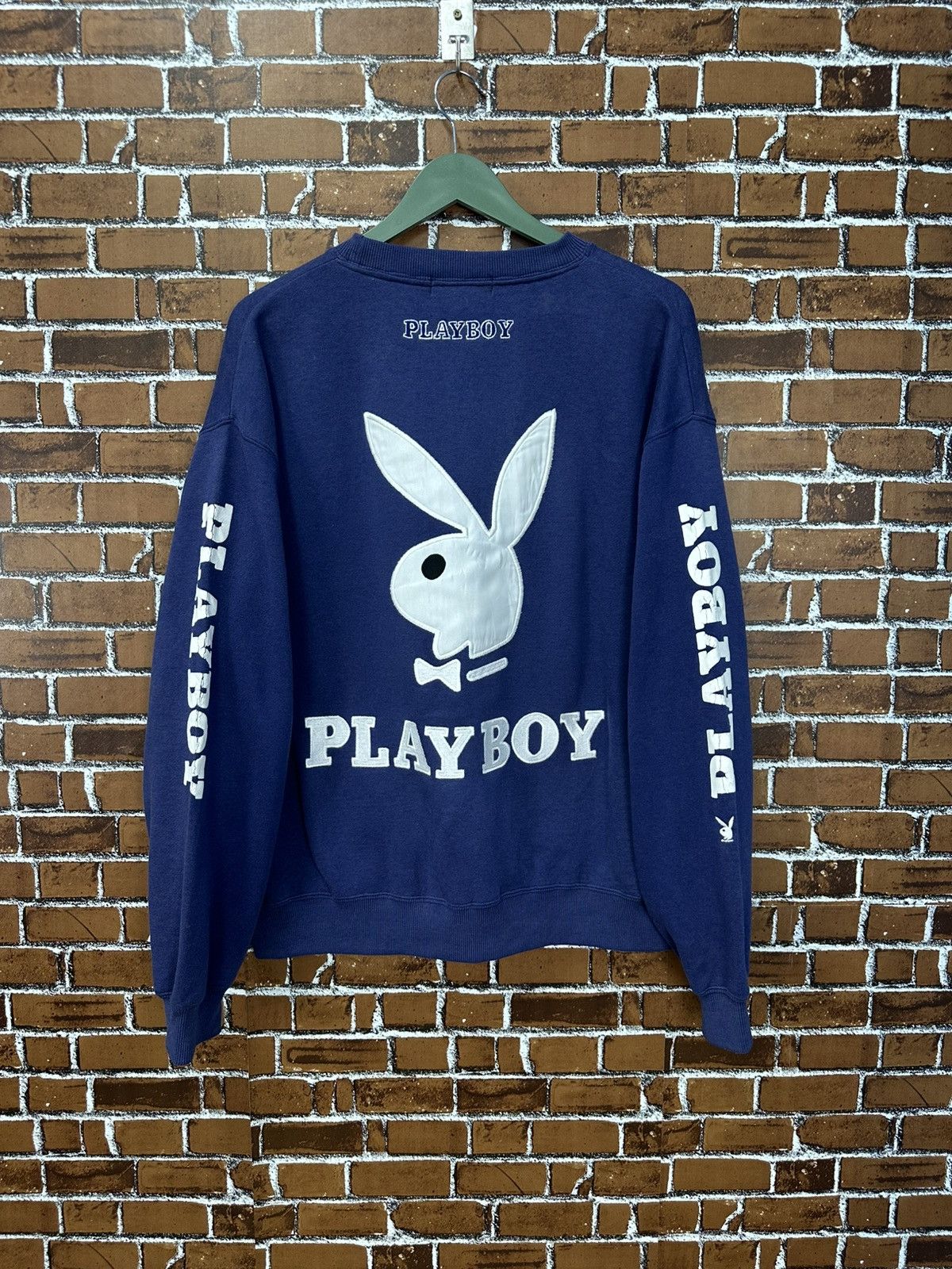 Vintage Playboy Big Logo Crewneck Baggy Sweatshirt Z460
