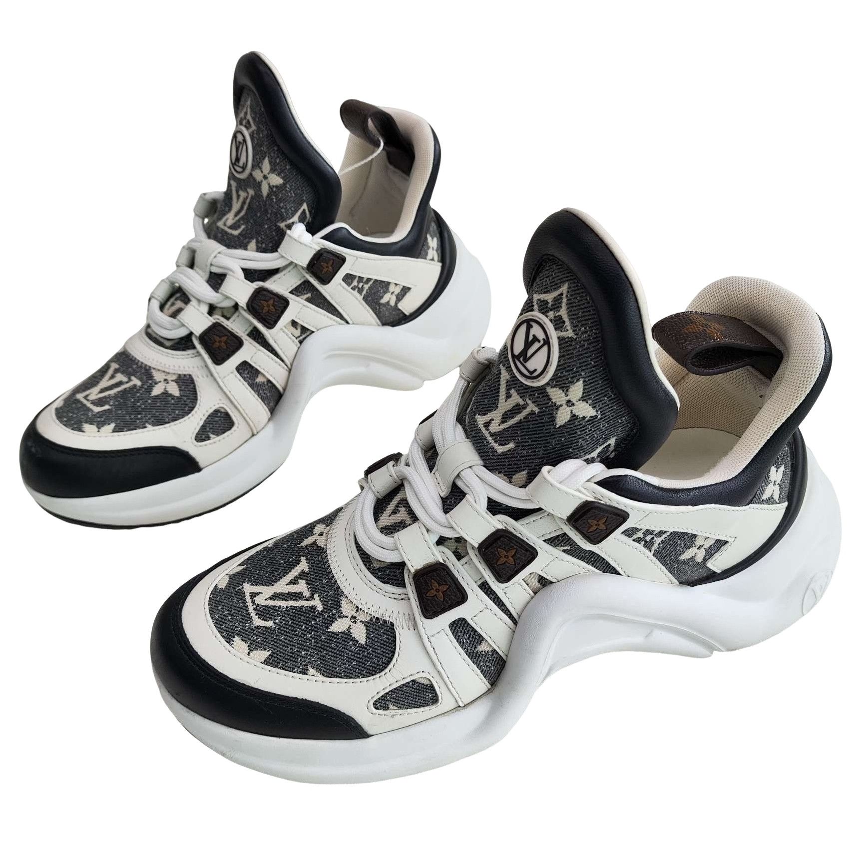 Louis Vuitton Louis Vuitton Archlight Monogram Denim Sneakers 37.5 Size US 7.5 / IT 37.5 - 1 Thumbnail
