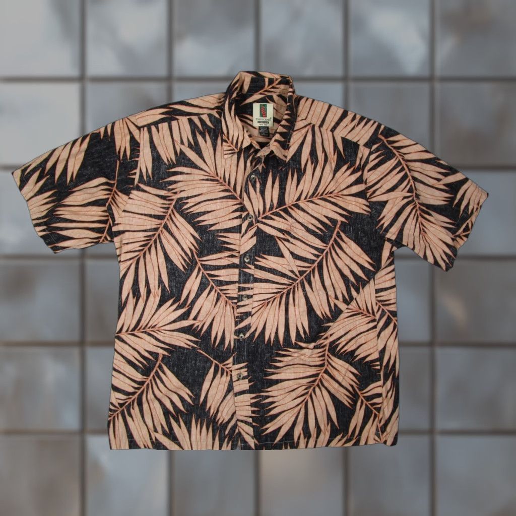 Tori Richard Tori Richard Shirt Men Large Brown Floral Button Up Hawaiian Reverse Made in USA Size US L / EU 52-54 / 3 - 1 Thumbnail