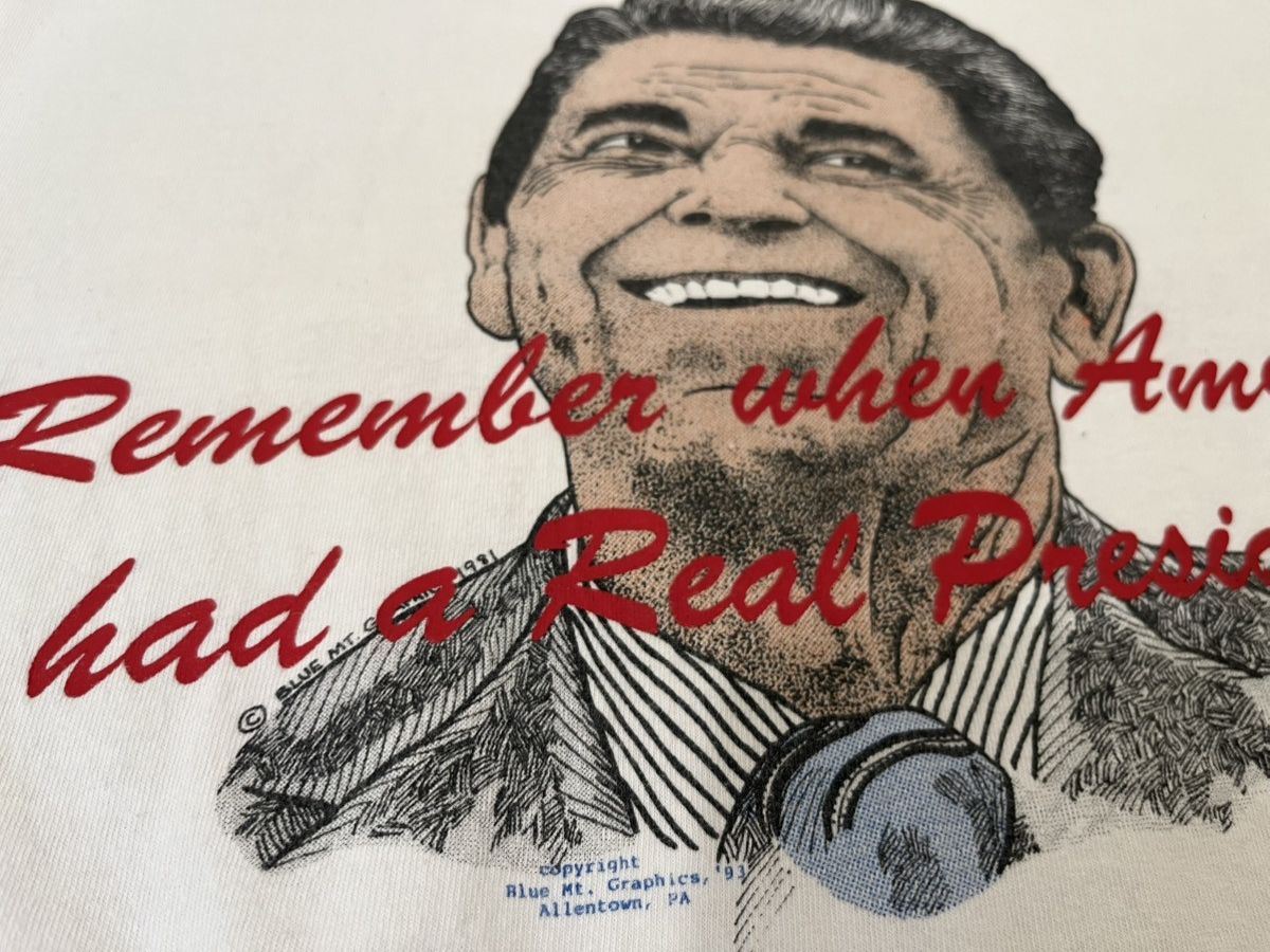 Vintage Vintage Ronald Regan T Shirt Size US L / EU 52-54 / 3 - 2 Thumbnail