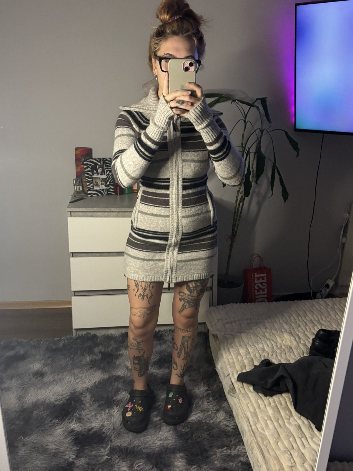 Bench × Vintage Vintage striped sweater/dress amazing beautiful natural wool Size XS / US 0-2 / IT 36-38 - 7 Thumbnail