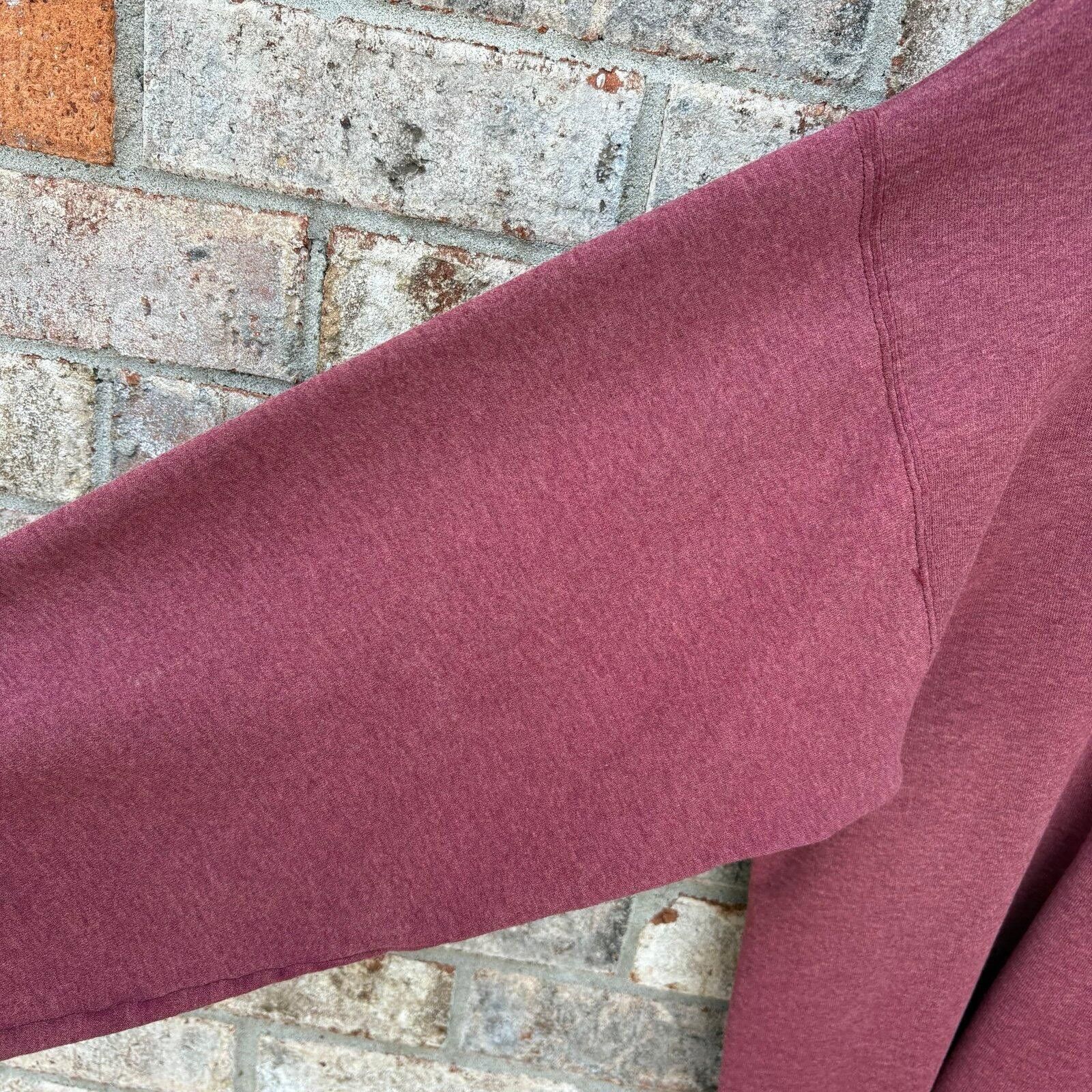 Hanes Vintage 90s faded maroon sweatshirt Size US XL / EU 56 / 4 - 6 Thumbnail