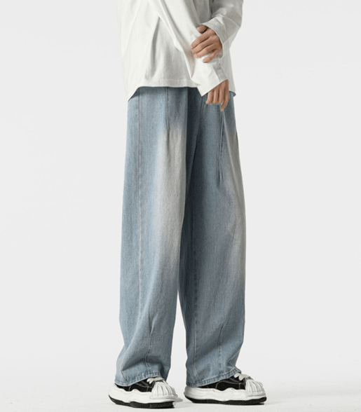 Japanese Brand × Jean American retro washed loose straight wide-leg jeans Size US 32 / EU 48 - 4 Thumbnail