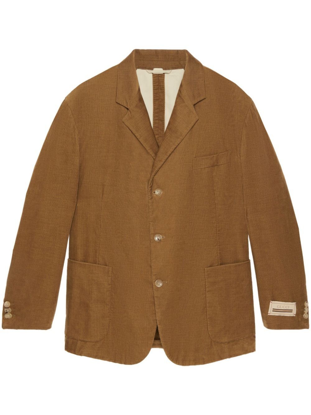 Gucci o1s1wg110125 Velvet Corduroy Formal Jacket in Brown Size US M / EU 48-50 / 2 - 1 Thumbnail