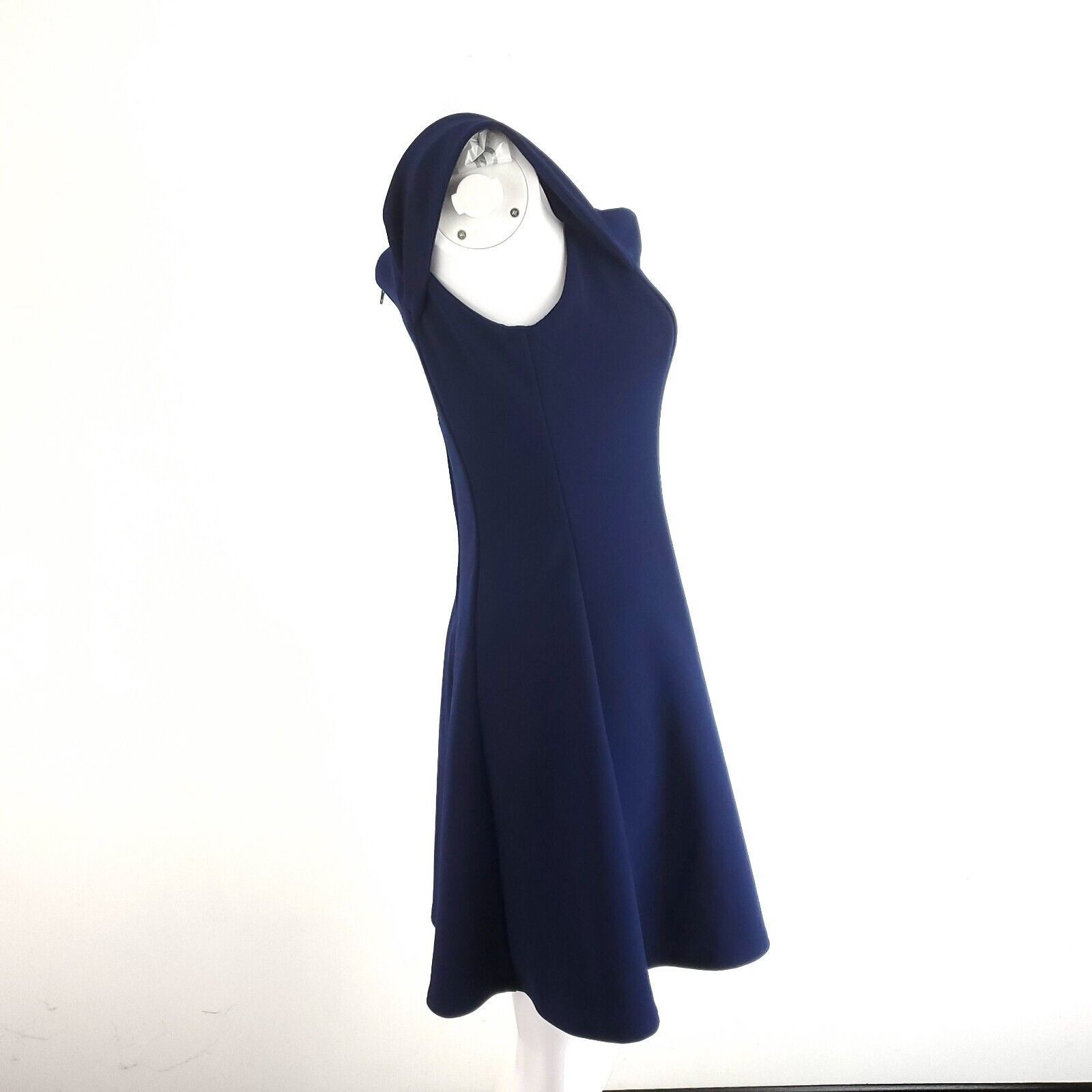 Designer Teeze Me Polyester Spandex Blue Dress Size 7 A-Line Sleevele Size M / US 6-8 / IT 42-44 - 4 Thumbnail