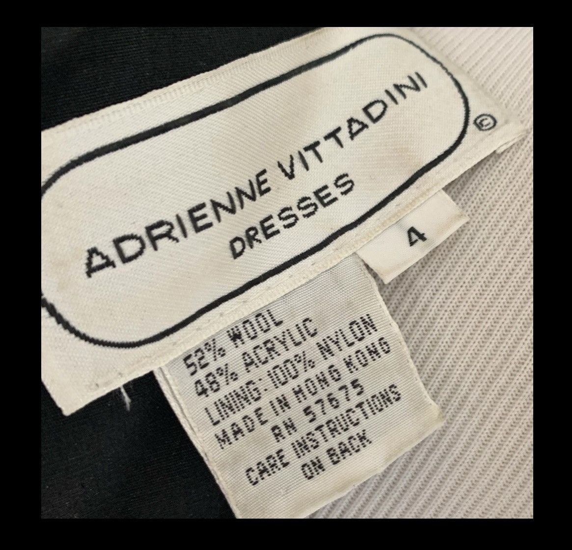 Vintage Vtg Adrienne Vittadini Black Wool Beaded Long Sleeve Dress Size S / US 4 / IT 40 - 9 Thumbnail