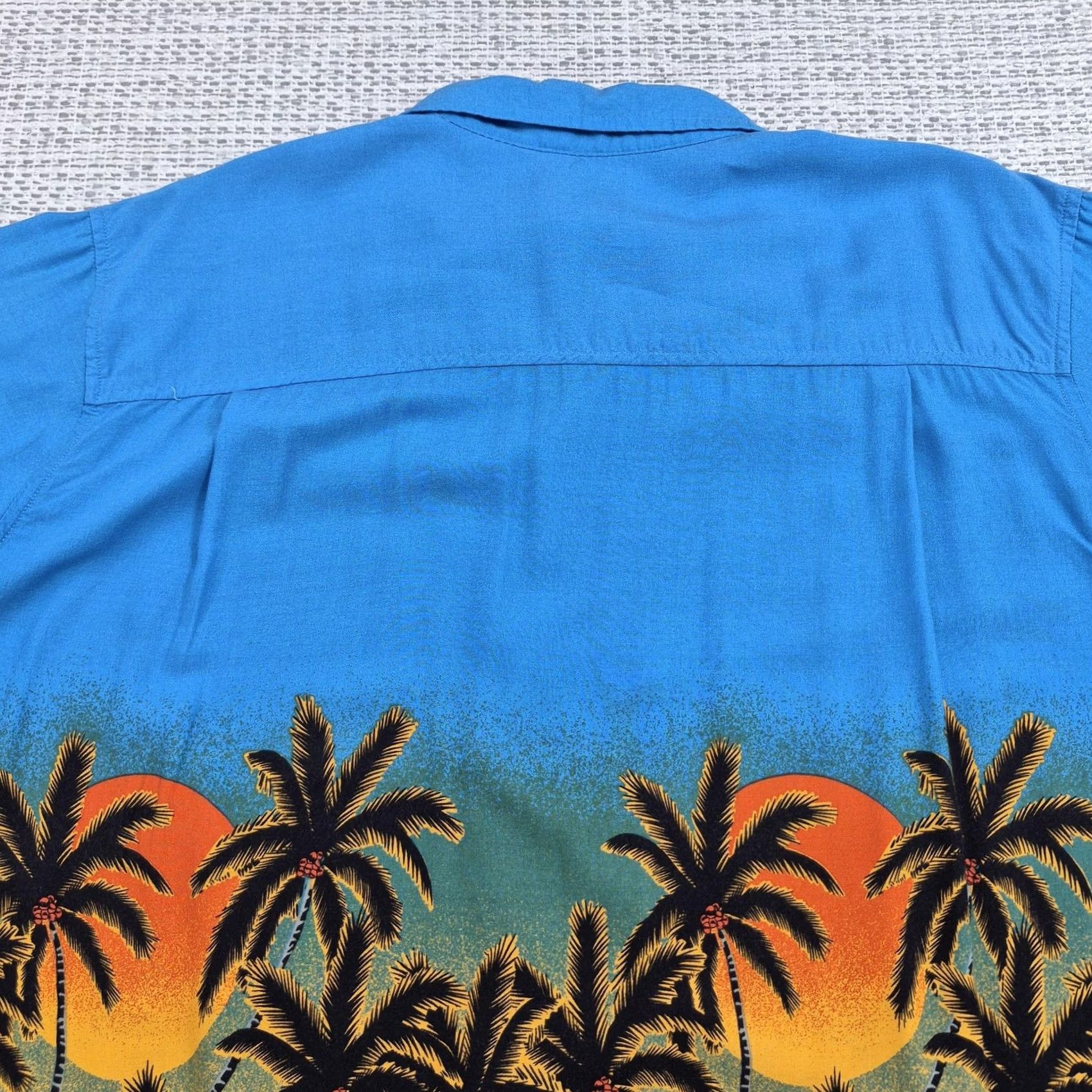 Cherokee Cherokee Button Up Shirt Mens Large Waikiki Hawaiian Sunset Aloha Short Sleeve Blue 80s 90s Beach Tropical Shirt Mens L Size US L / EU 52-54 / 3 - 7 Thumbnail