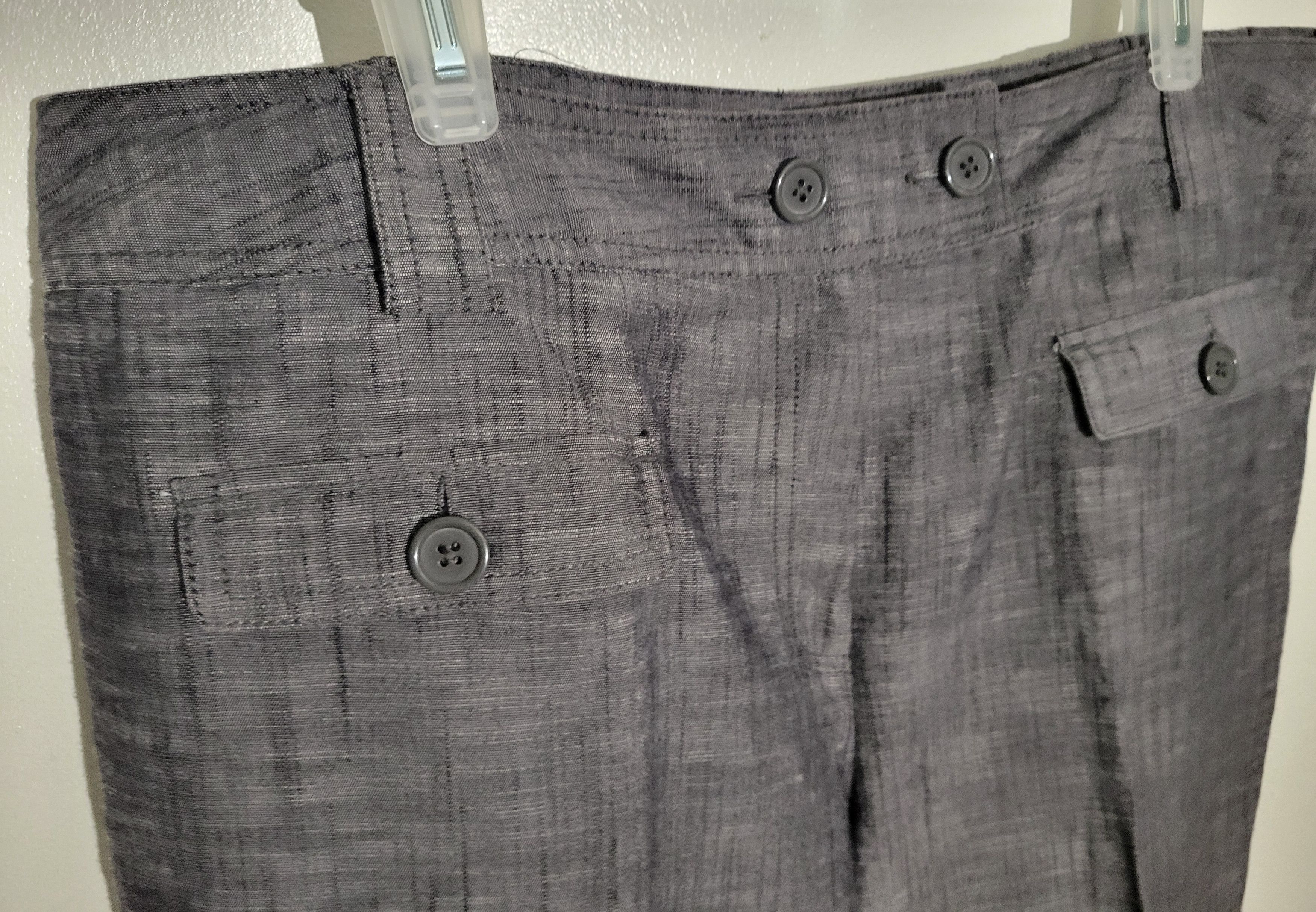 Other Larry Levine Woman Stretch Cropped Pants Grey Capri Pants Size 40" / US 18 - 3 Thumbnail