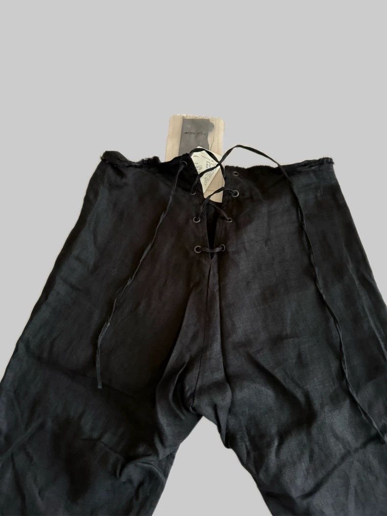 Yohji Yamamoto Yohji Yamamoto size 1 Mainline low-rise lace-up linen pants Size US 28 / EU 44 - 1 Thumbnail