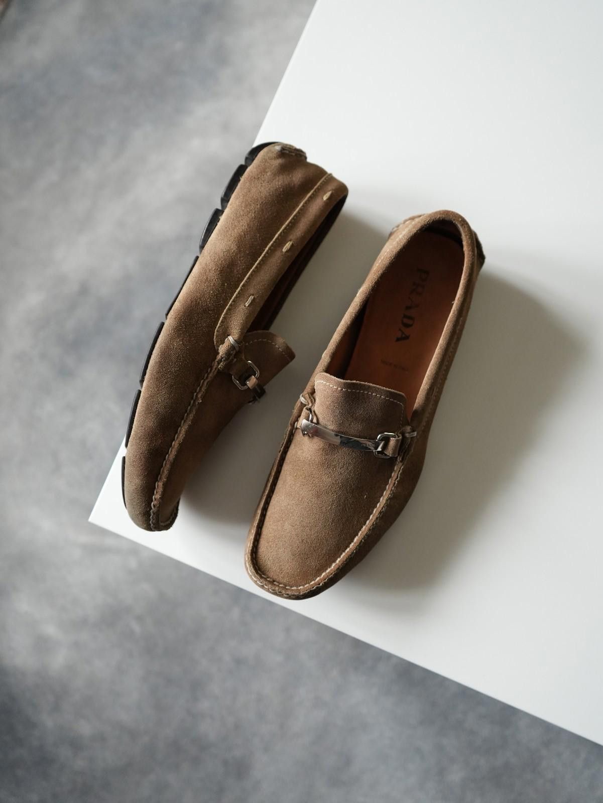 靴 Archive Prada driving leather shoes 00s men's archive prada driving shoes Prada Driving Shoes | Grailed