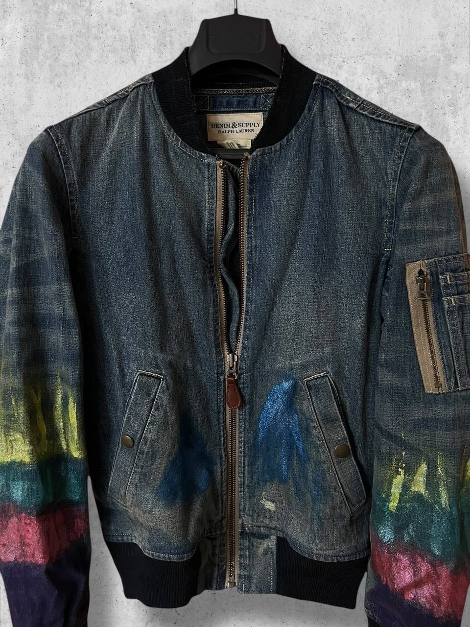 Denim & Supply Ralph Lauren RL Denim & Supply Ralph Lauren Denim Bomber Jacket Painted Size US S / EU 44-46 / 1 - 10 Thumbnail