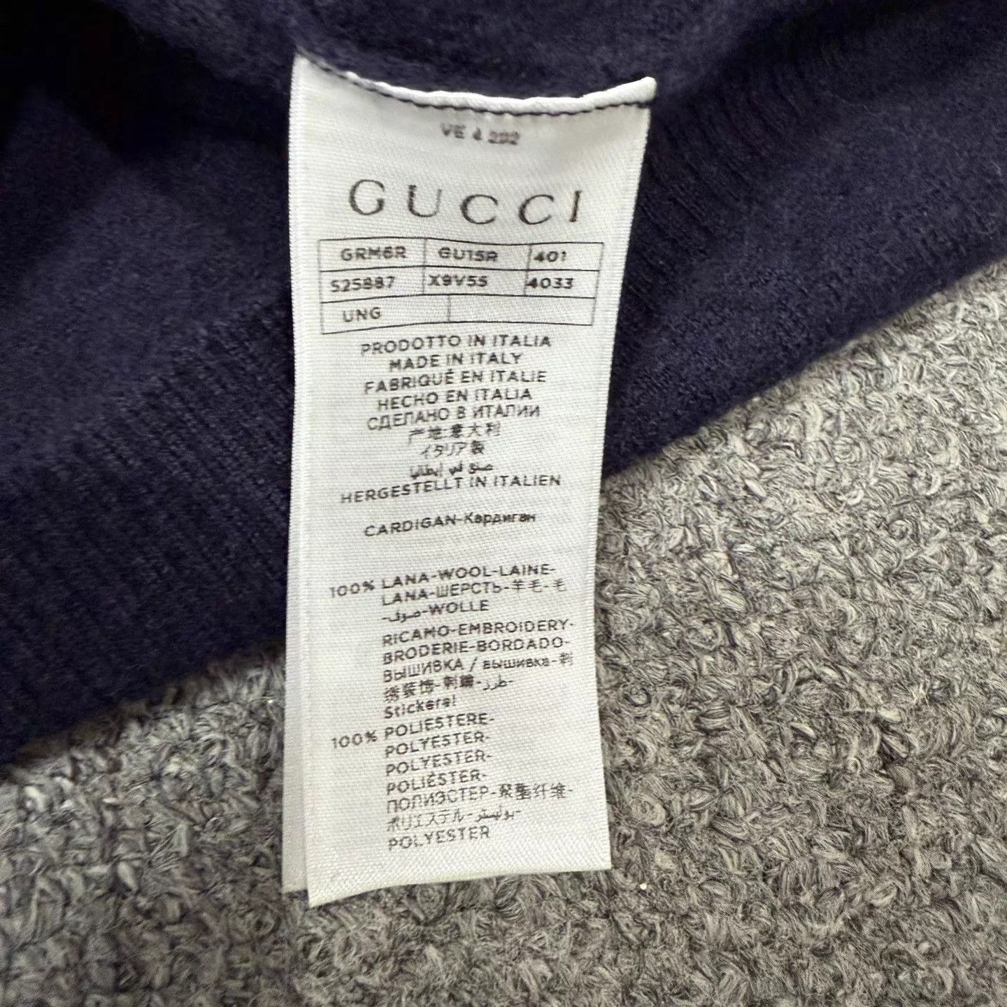 Gucci Gucci Embroidered Logo Knit Cardigan M 95 New No Collar Tag Size M / US 6-8 / IT 42-44 - 4 Thumbnail