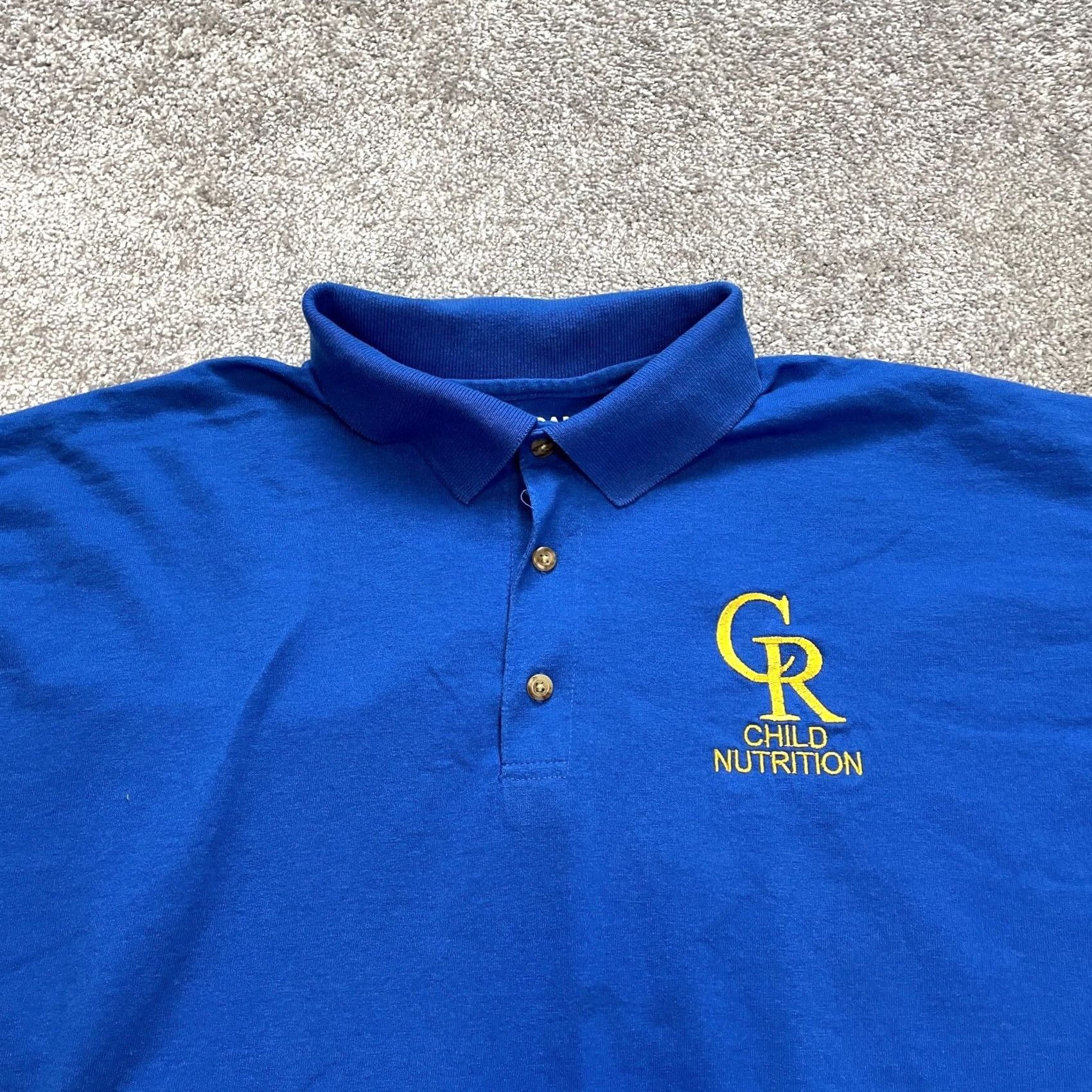 Gildan VINTAGE Gildan Dryblend Polo Shirt Mens L Blue Logo Embroidered Size US L / EU 52-54 / 3 - 2 Thumbnail