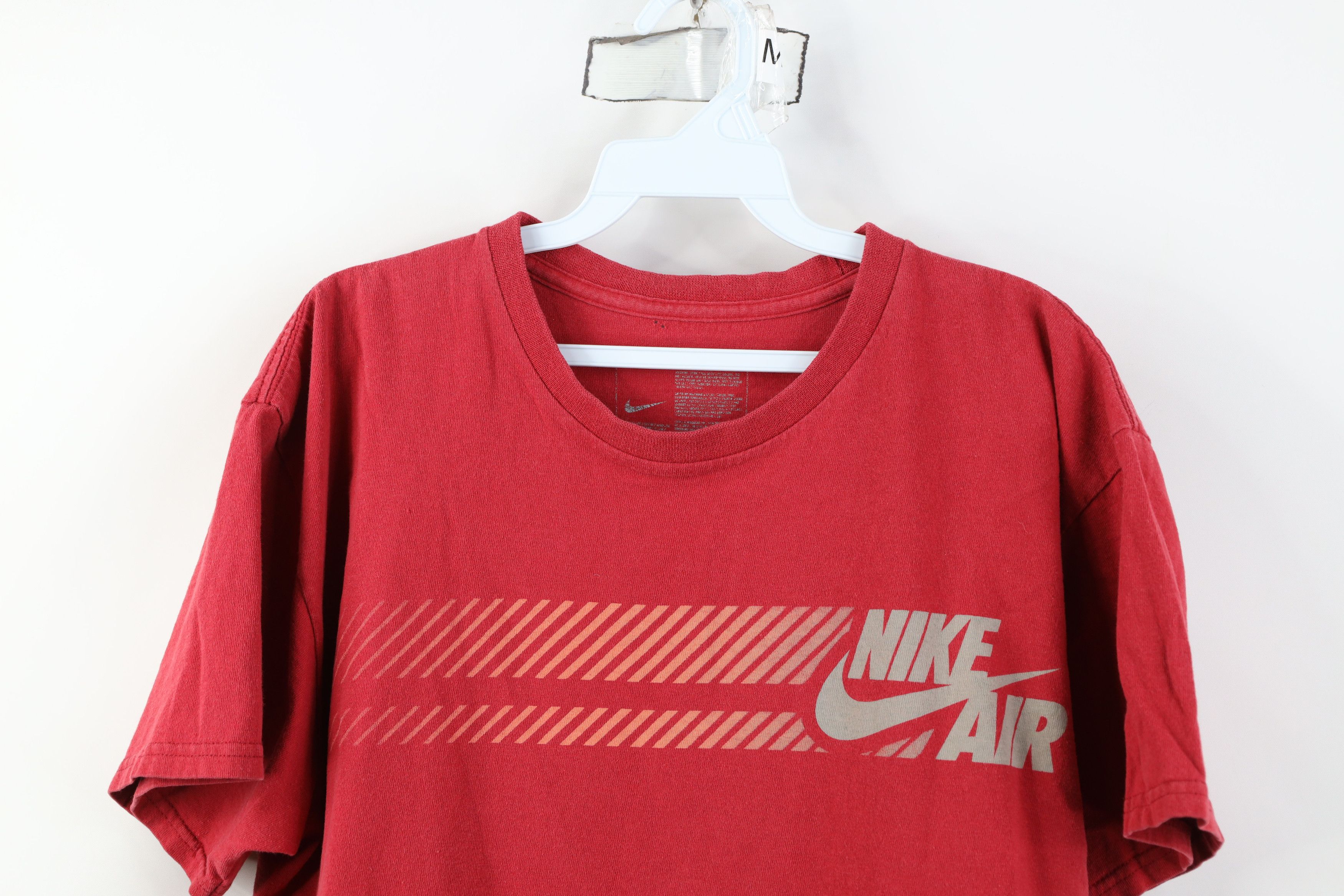 Nike Vintage Y2K Nike Travis Scott Big Swoosh Air T-Shirt Red Size US M / EU 48-50 / 2 - 2 Thumbnail