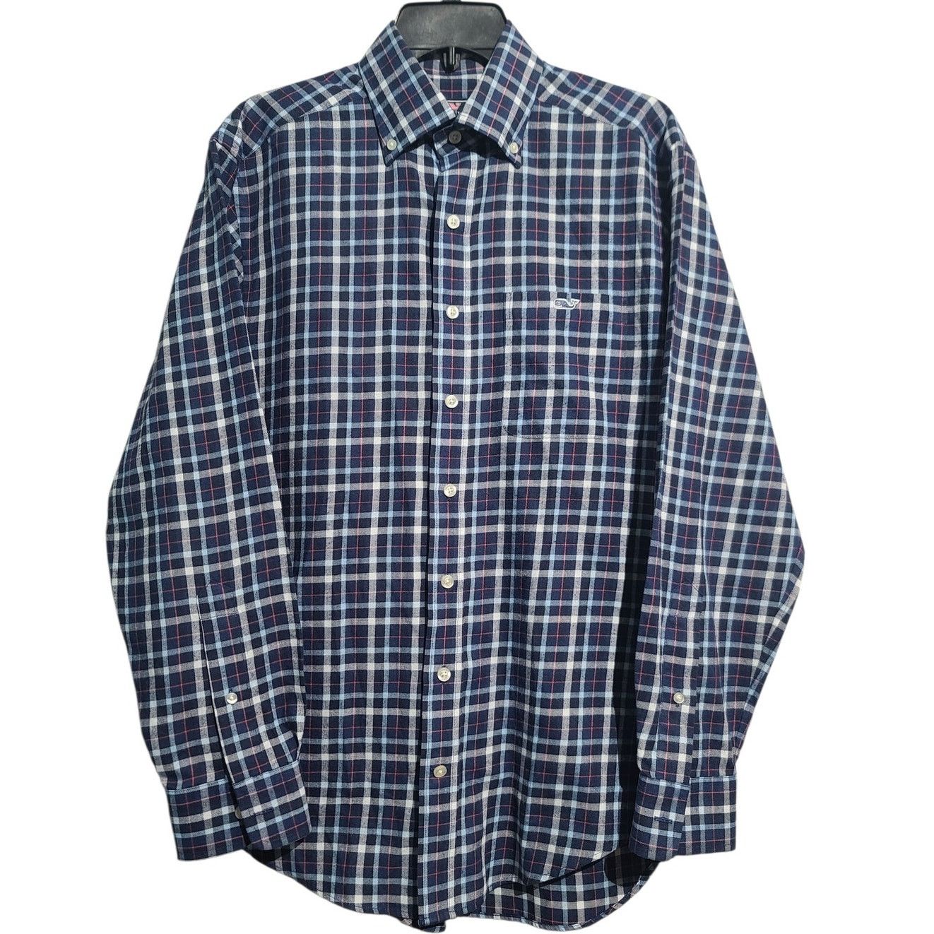 Vineyard Vines Vineyard Vines Blue Check Classic Fit Tucker Flannel Shirt Size US S / EU 44-46 / 1 - 1 Thumbnail