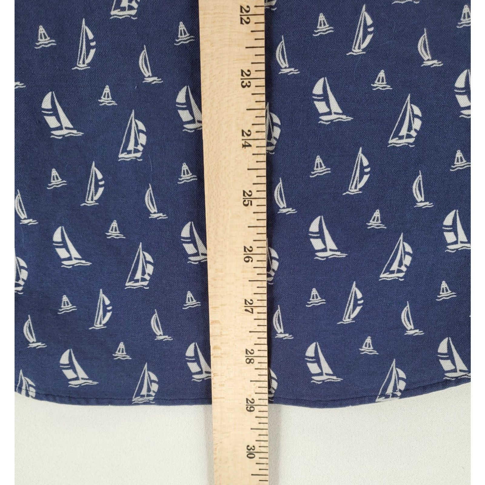 Ralph Lauren Ralph Lauren Shirt Button Down Short Sleeve Blue AOP Sailboats Slim Mens L Size US L / EU 52-54 / 3 - 5 Thumbnail
