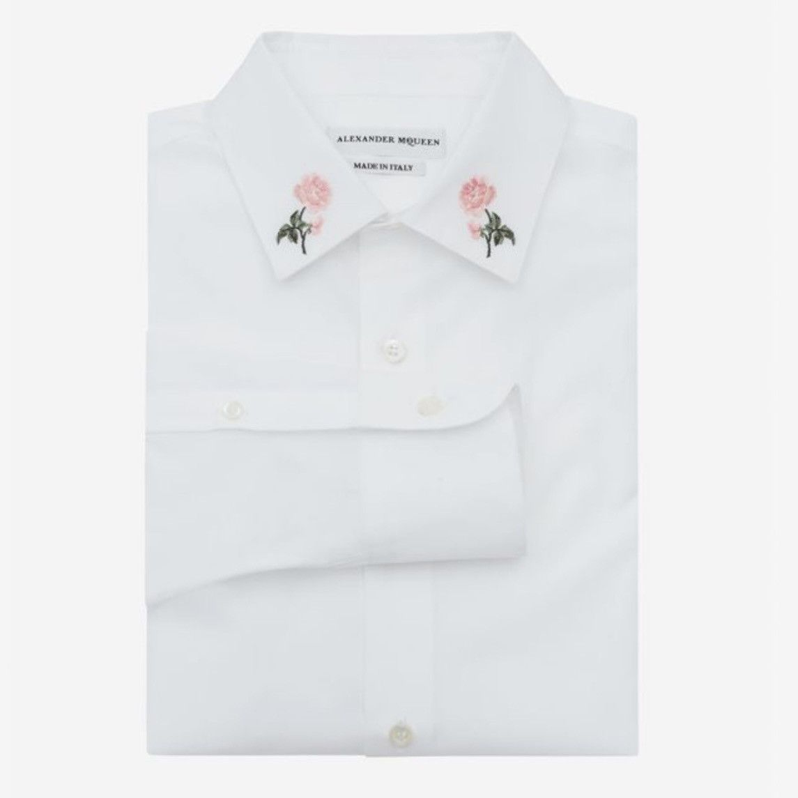 Alexander McQueen Alexander McQueen Flower Embroidered Long Sleeve Shirt Size US M / EU 48-50 / 2 - 1 Thumbnail