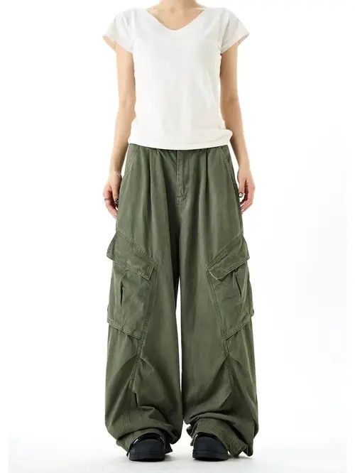 VIBE Retro High Street Hip Hop Loose Wide Leg Casual Pants Size US 32 / EU 48 - 7 Thumbnail