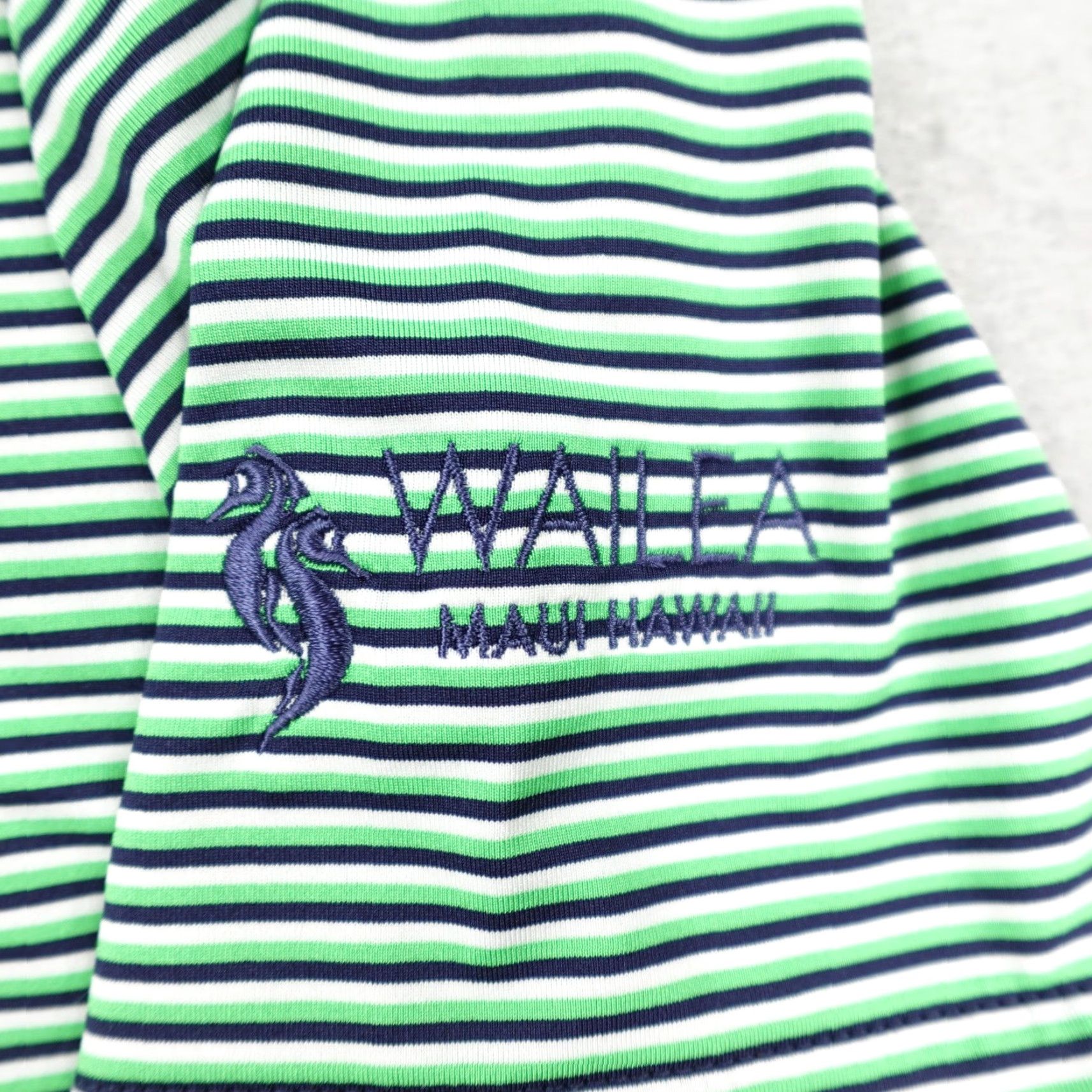 Ralph Lauren Ralph Lauren Polo Shirt Mens XL Green Blue Stripes RLX Wailea Maui Hawaii Golf Size US XL / EU 56 / 4 - 3 Thumbnail