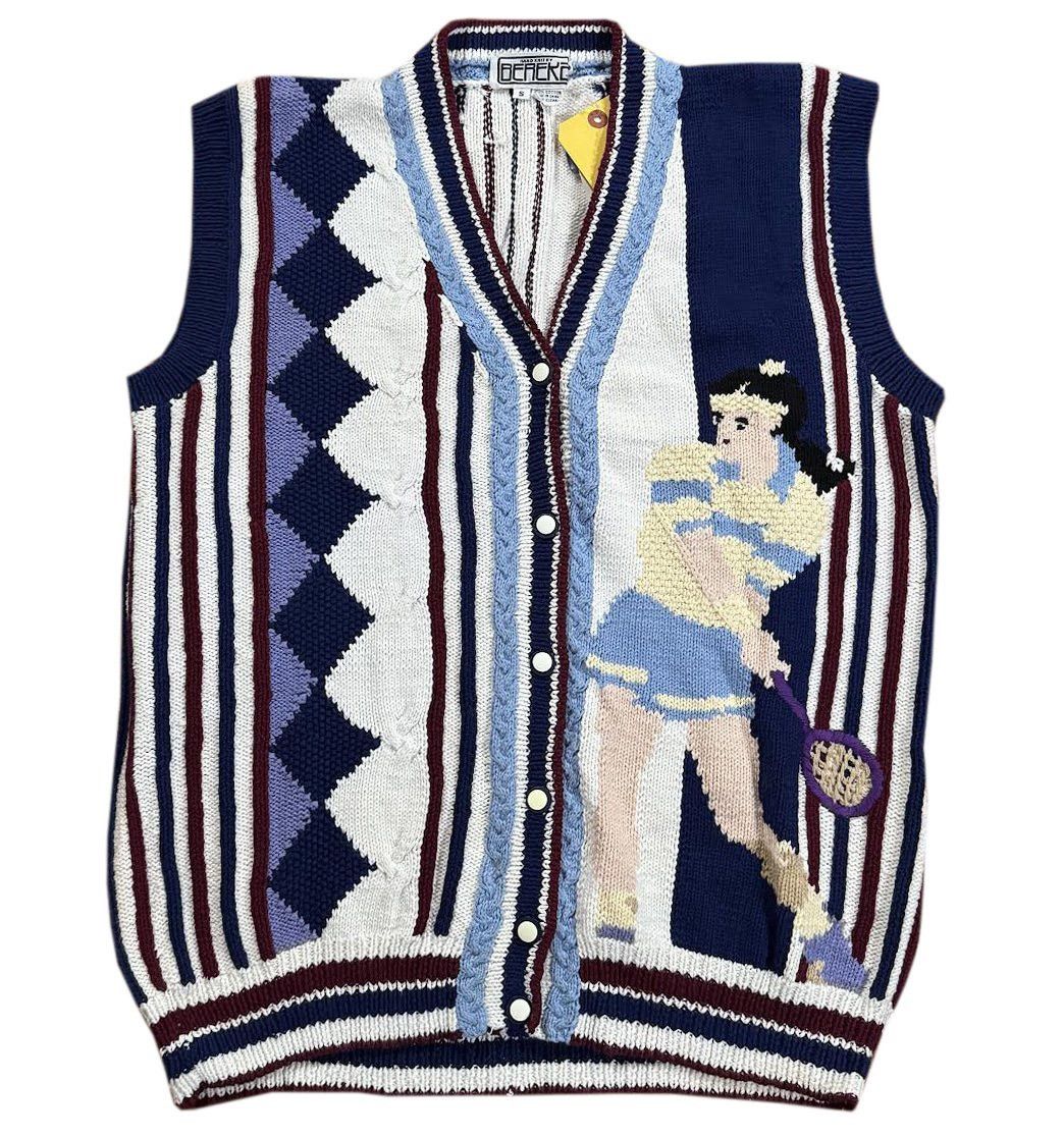 Vintage Vintage Bereks Tennis Knit Knit Vest (Size S) NWT Size US XS / EU 42 / 0 - 1 Thumbnail