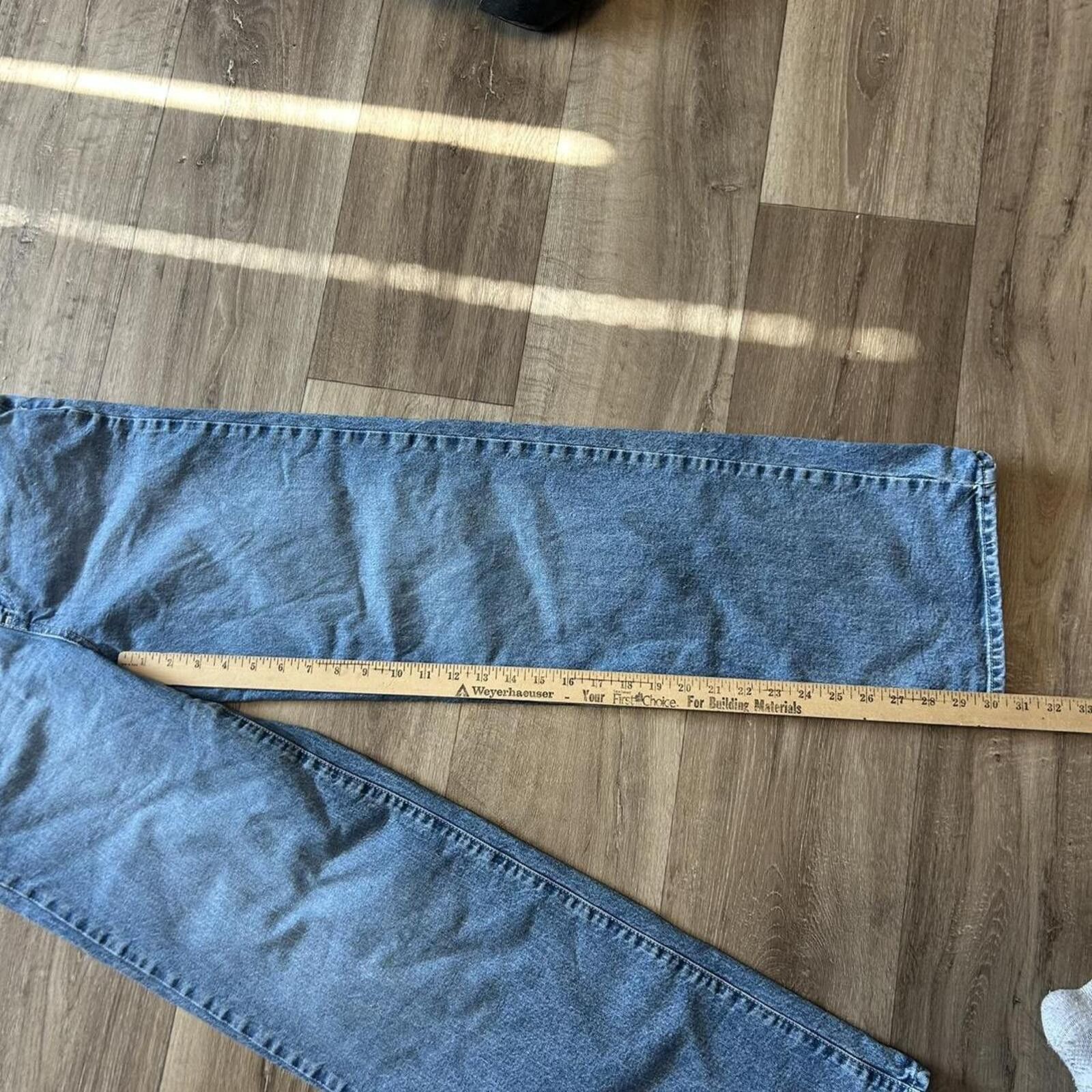 Other Vintage y2k Baggy blue wide leg denim jeans Size 2 Size 26" / US 2 / IT 38 - 5 Thumbnail