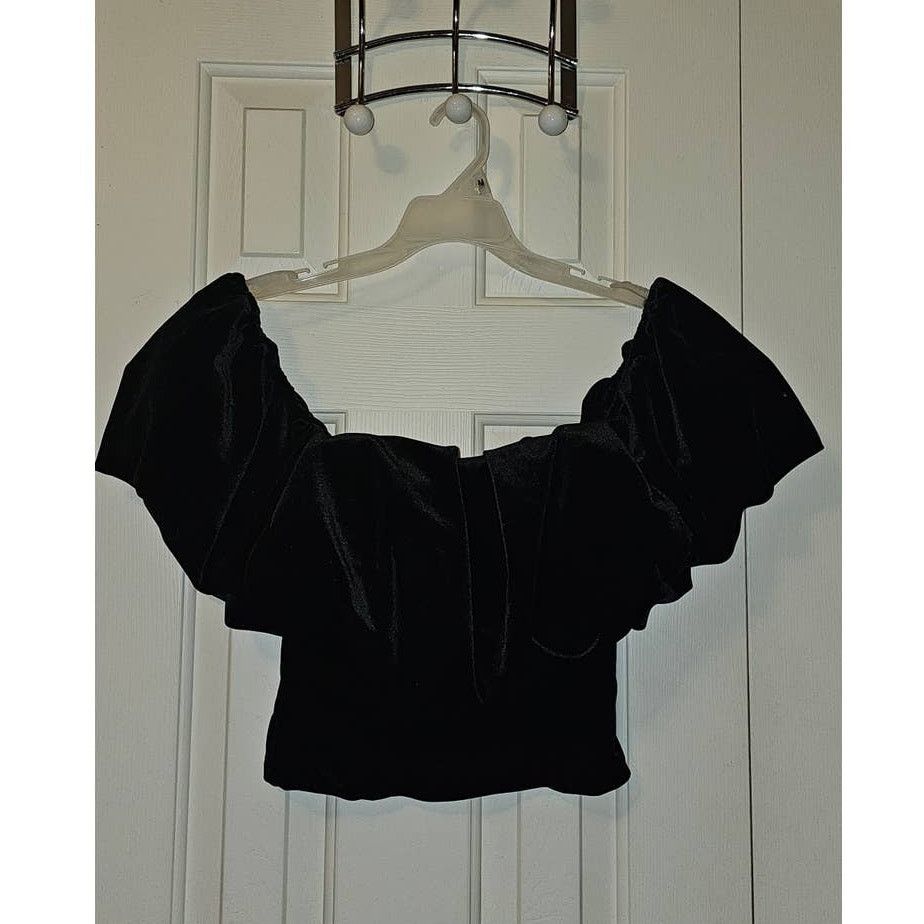 Anthropologie Anthropologie Hutch Velvet Corset Top $148 SIZE 0P Black Size XS / US 0-2 / IT 36-38 - 9 Thumbnail