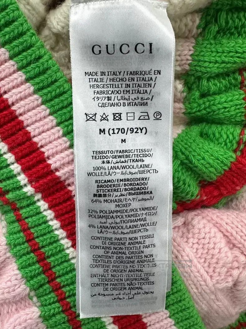 Gucci Gucci Co-branded color-block embroidery logo knitted cardi Size M / US 6-8 / IT 42-44 - 4 Thumbnail