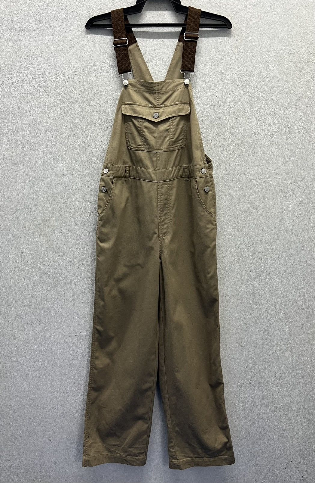 Japanese Brand × Vintage WEGO Khaki Overalls with Brown Straps – Unisex Size F Size US 34 / EU 50 - 1 Thumbnail