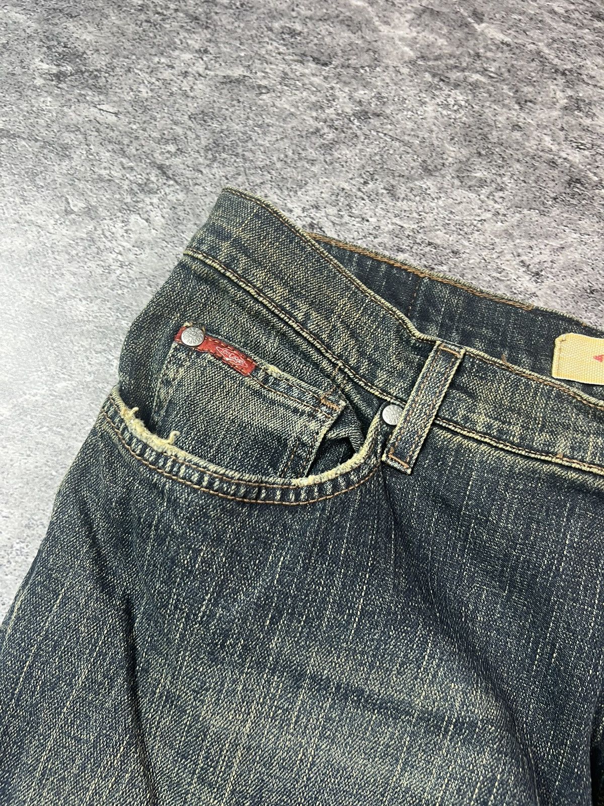 Lee × Vintage Y2K Lee dirty washed japan archival Avant Garde style pants Size US 30 / EU 46 - 4 Thumbnail