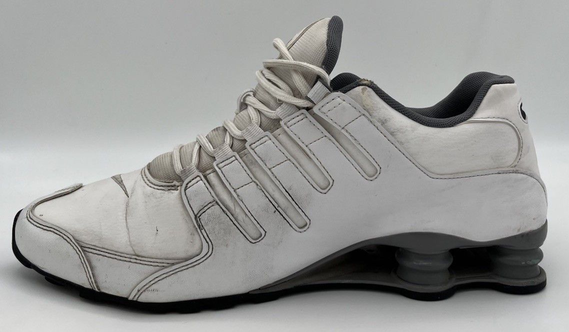 Nike Nike Mens Size 11 Shox NZ Leather White Cool Grey Shoes Size US 11 / EU 44 - 7 Thumbnail