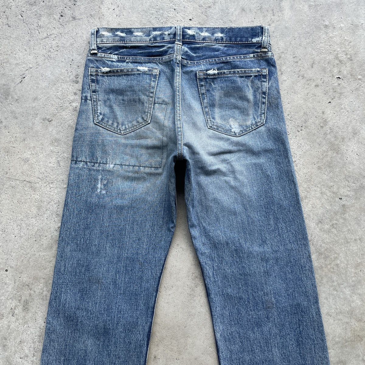 Japanese Brand W30💥 Vintage D.M.G Patchwork Faded Distressed Jeans Pants Size US 30 / EU 46 - 10 Thumbnail