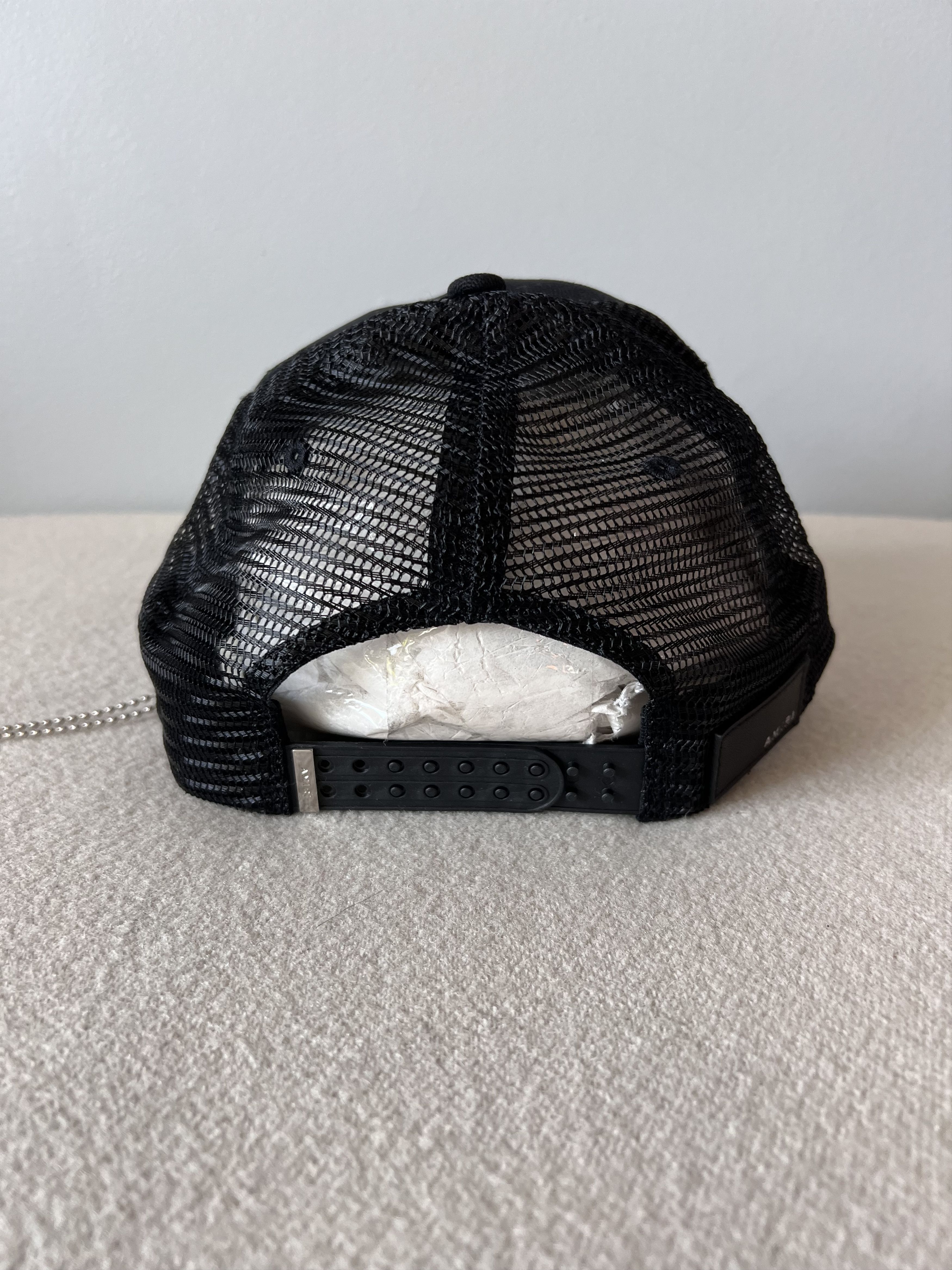 Amiri Amiri Script Trucker Hat in Black Peach Size ONE SIZE - 4 Thumbnail