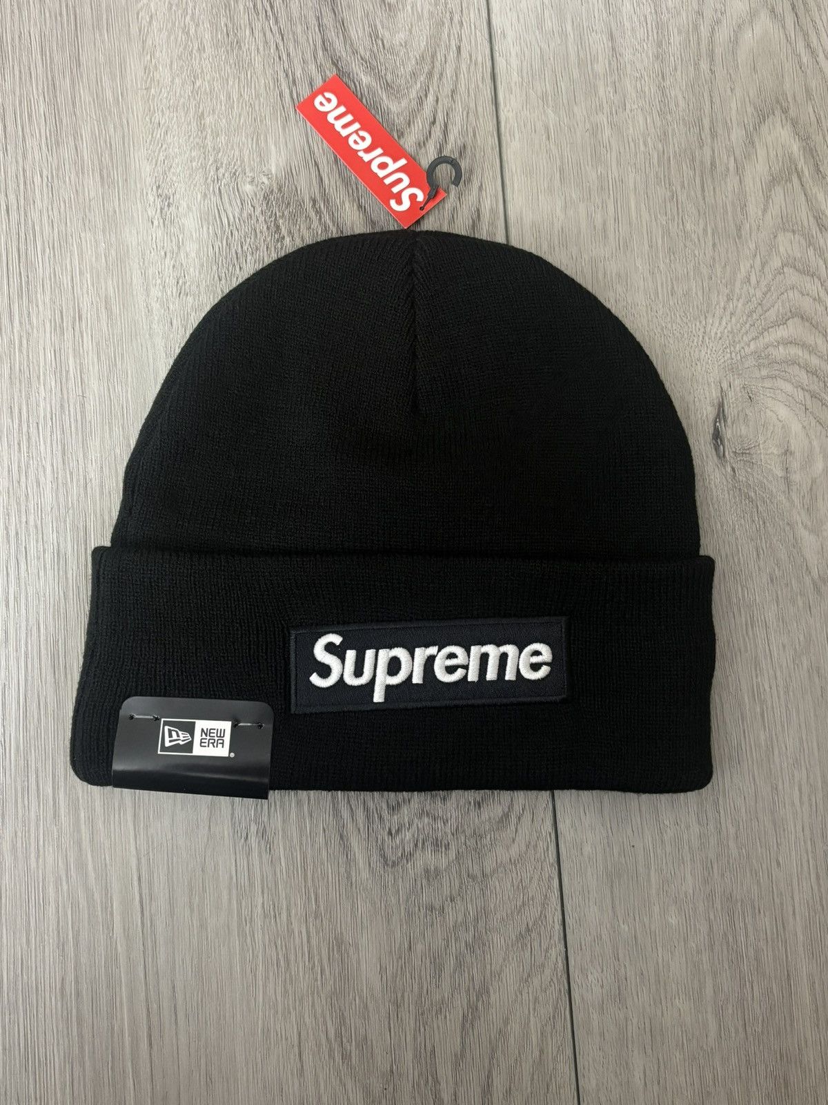 Supreme Supreme big logo beanie black F/W25 week 18 | Grailed