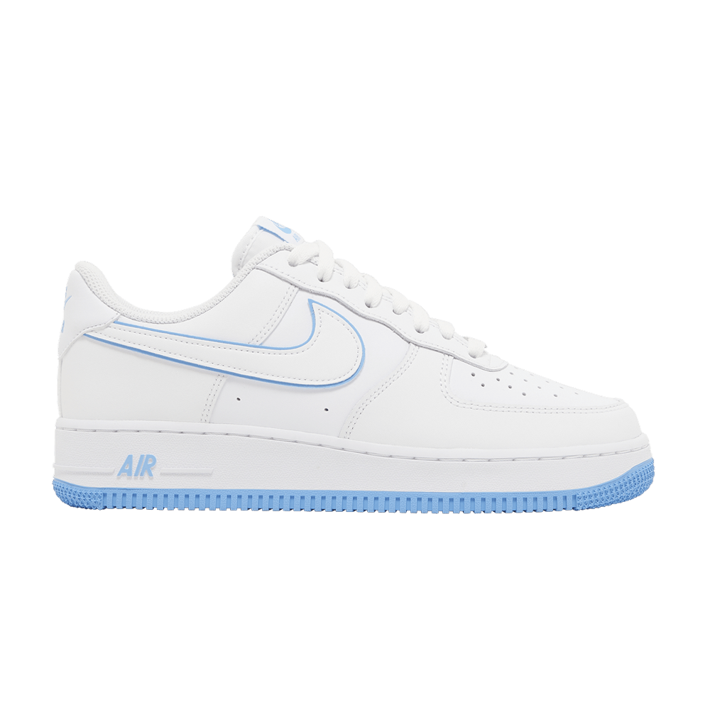 image of Nike Air Force 1 07 White University Blue Shoes, Men's (Size 9)