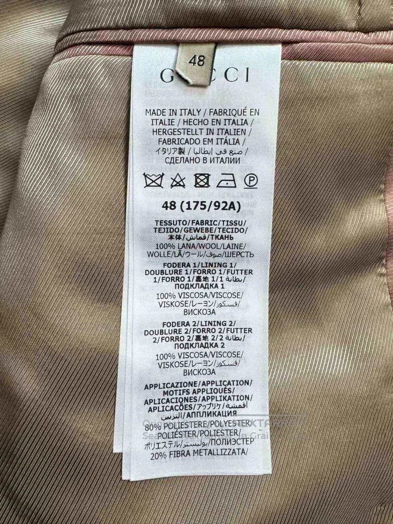 Gucci Gucci Gray plaid sleeve logo suit jacket Size US M / EU 48-50 / 2 - 5 Thumbnail