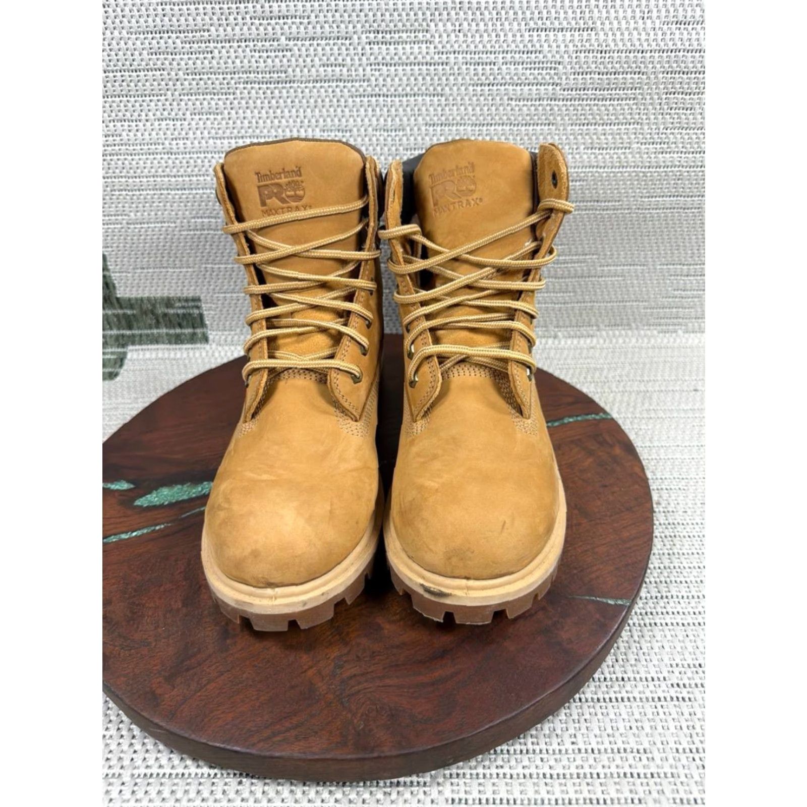 Timberland Pro Direct Attach 6 Boot Women Beige Nubuck Weatherproof Slip Resistant Work WB