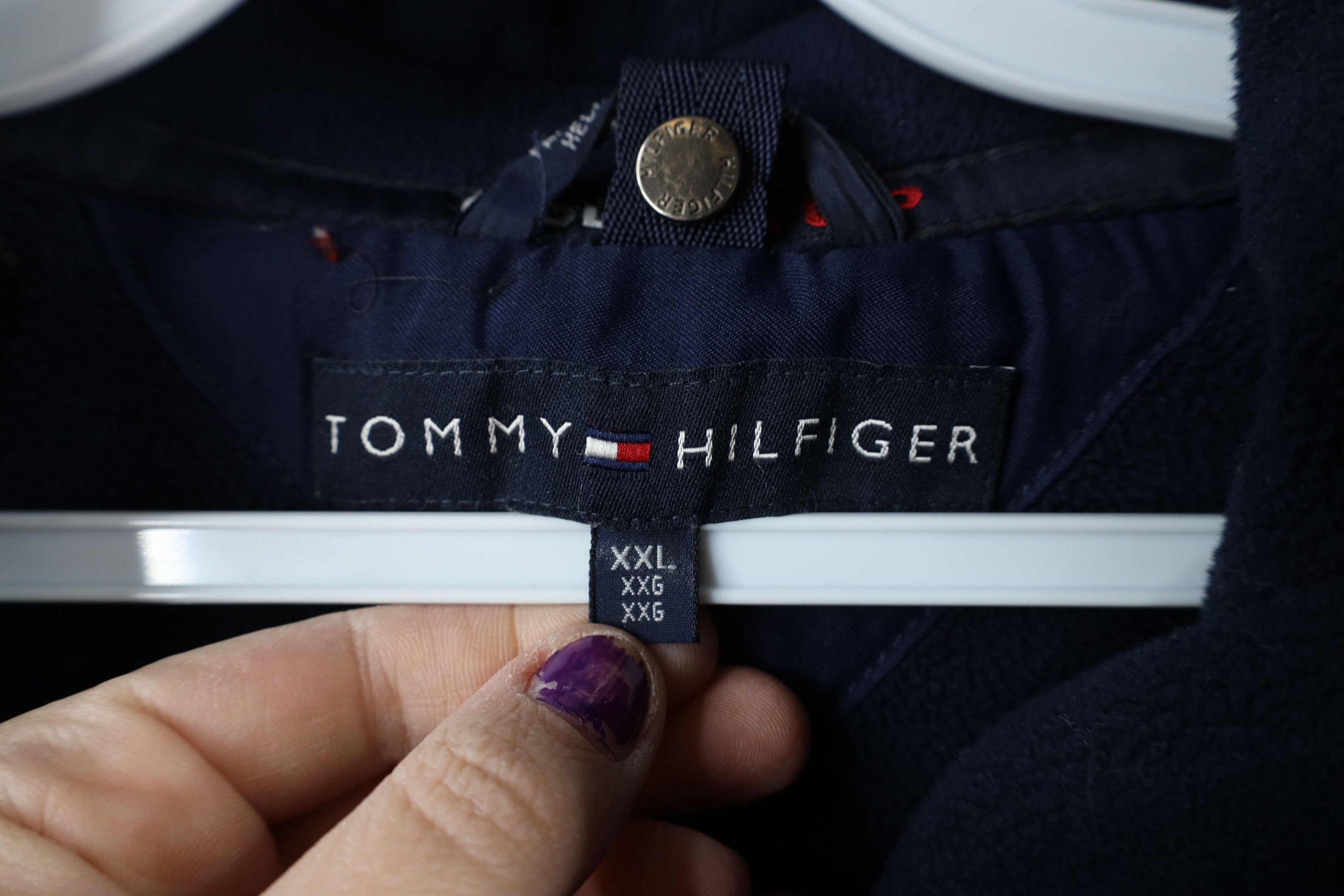 Tommy Hilfiger × Vintage Vintage 90s Tommy Hilfiger Fleece Lined Hooded Jacket Size US XXL / EU 58 / 5 - 11 Thumbnail