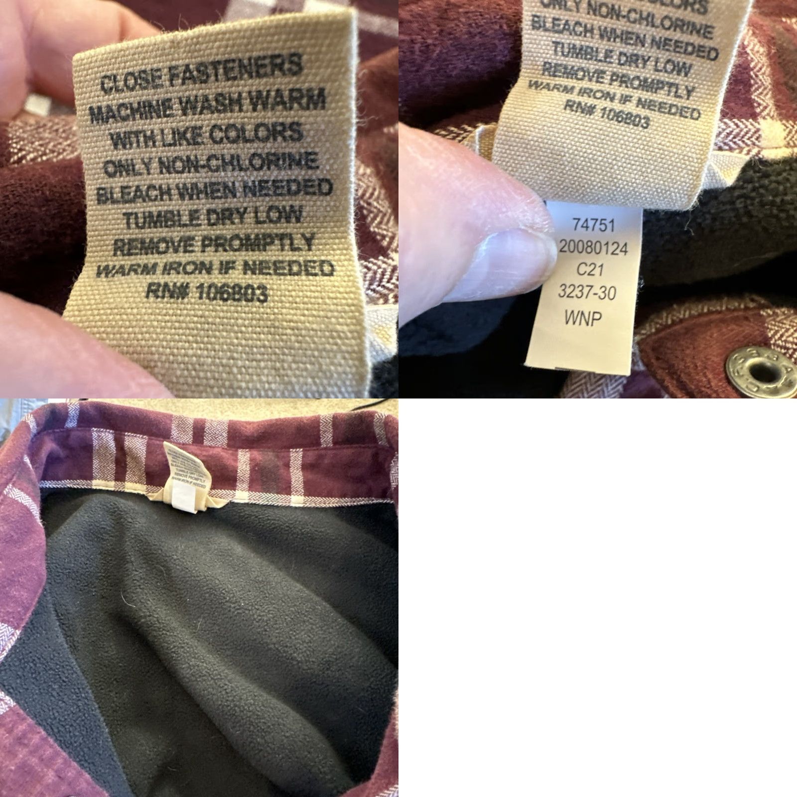 Vintage Duluth Shacket Women L Plaid Flannel Shirt Jacket Burgundy Lined Polyester Snap Collared Pockets Casual Workwear Logo Vintage No Size L / US 10 / IT 46 - 8 Thumbnail