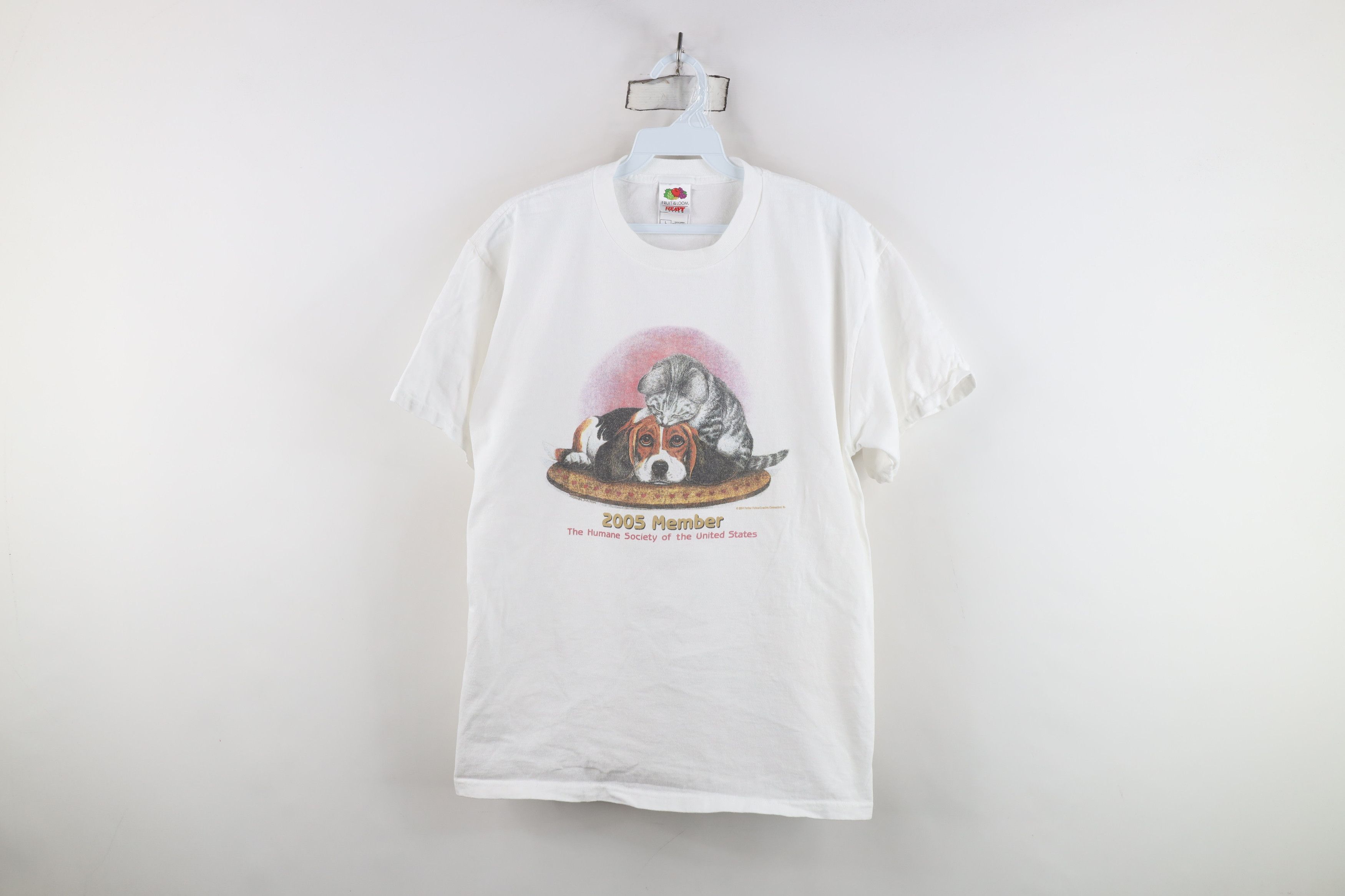 Vintage Vintage Y2K 2005 The Humane Society Dog Kitten Pet T-Shirt Size L / US 10 / IT 46 - 1 Thumbnail