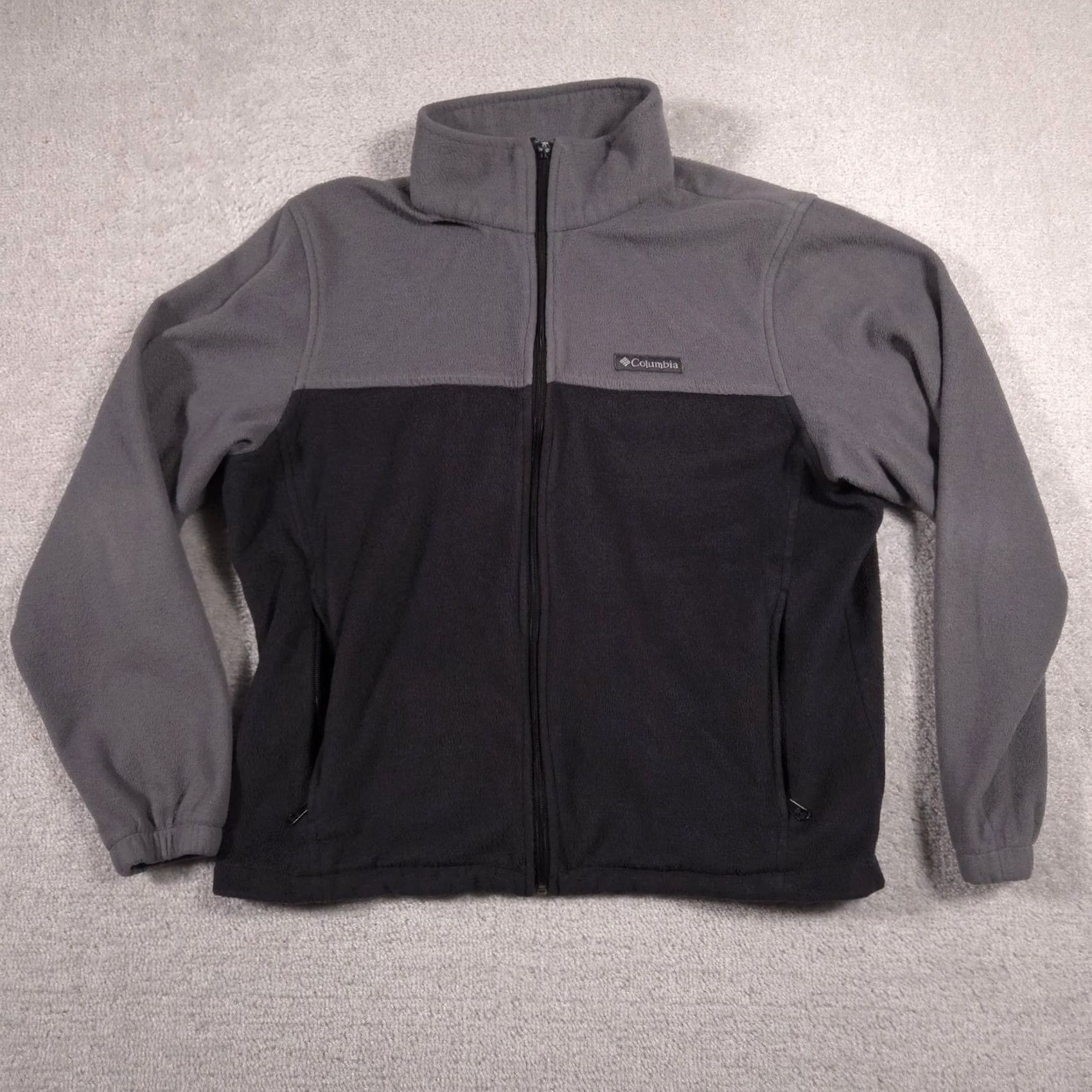 Vintage Columbia Fleece Jacket Mens Large Black Full Zip Stand Collar Pockets Hiking Windbreaker Size US L / EU 52-54 / 3 - 2 Thumbnail