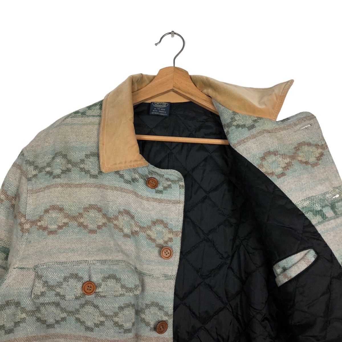 Japanese Brand 🔥90’s Navajo Aztec Wool Chore Jacket Herald Tribune America Size US M / EU 48-50 / 2 - 10 Thumbnail
