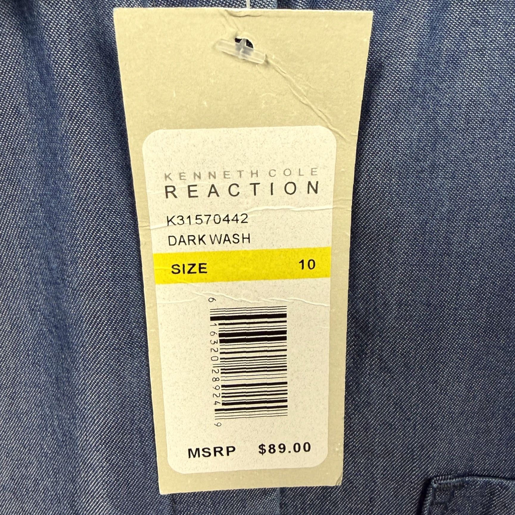 Kenneth Cole Womens Kenneth Cole Reaction Shirt Dress 10 Blue Tencel Chambray Belted Workwear Size L / US 10 / IT 46 - 3 Thumbnail
