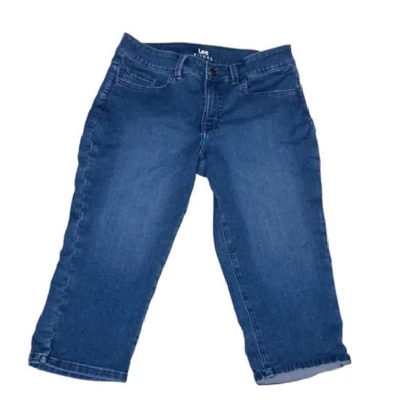 Lee Classic Lee Riders Mid Rise Blue Denim Capris Women’s 10 Size 32" / US 10 / IT 46 - 2 Thumbnail