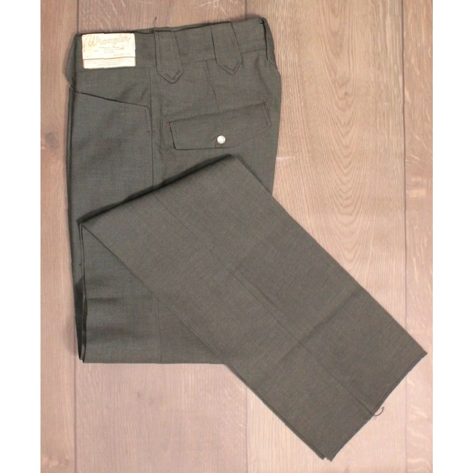 Wrangler VINTAGE Wrangler Western Pants 28W 60s 1960s NOS Dark blue/green Cotton/polyester flare leg Mens Size US 28 / EU 44 - 2 Thumbnail