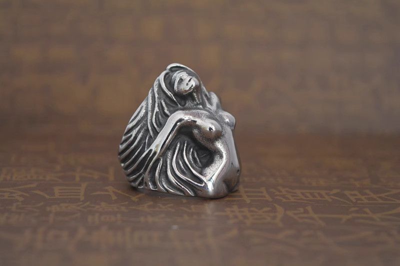 Jewelry Beauty Retro Jewelry Rings Open Size Chrome Ring (Size 7-13) Size ONE SIZE - 3 Thumbnail