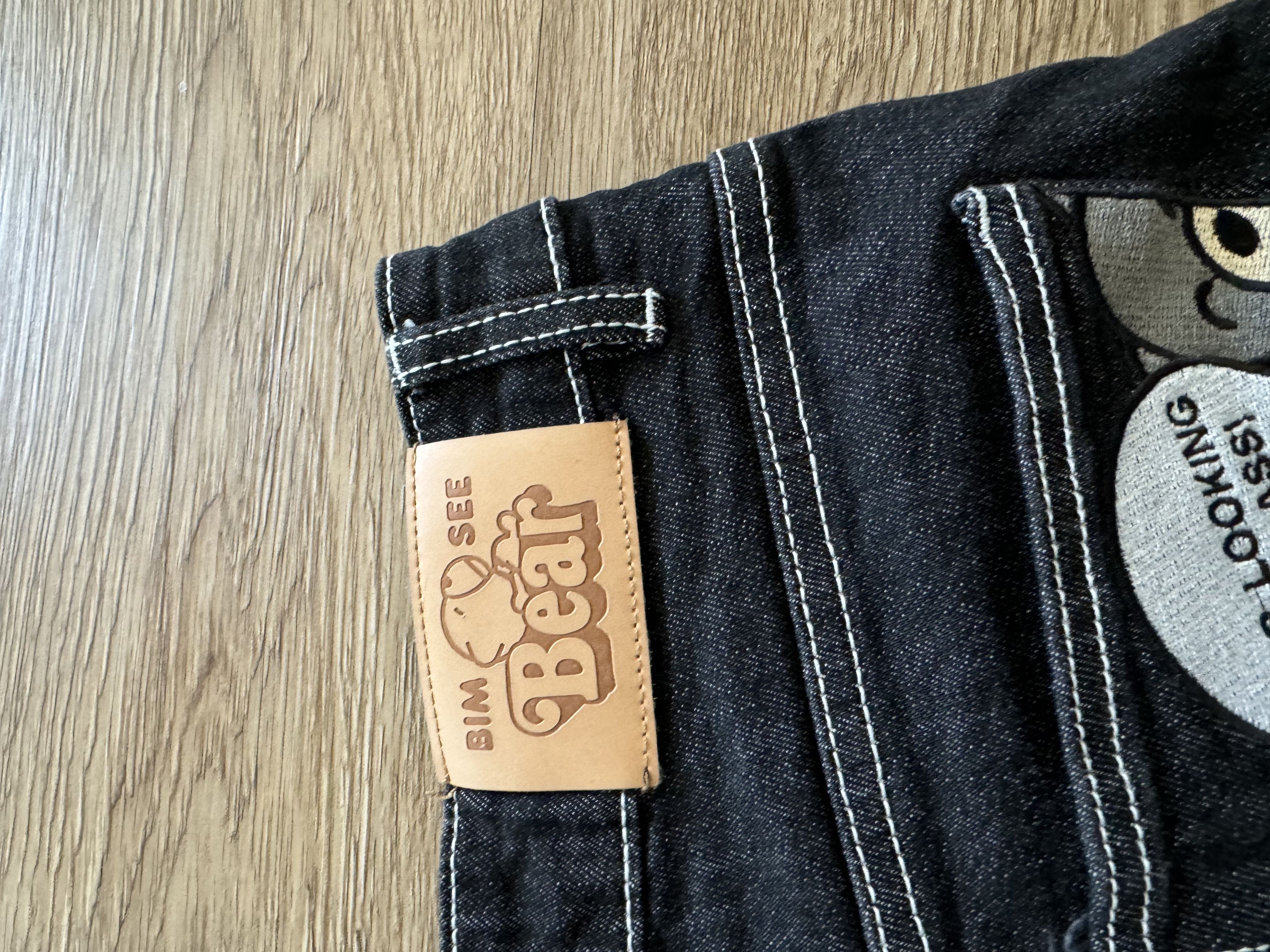 Jean BIMSEEN Bear Sad Face Jeans Size US 30 / EU 46 - 4 Thumbnail