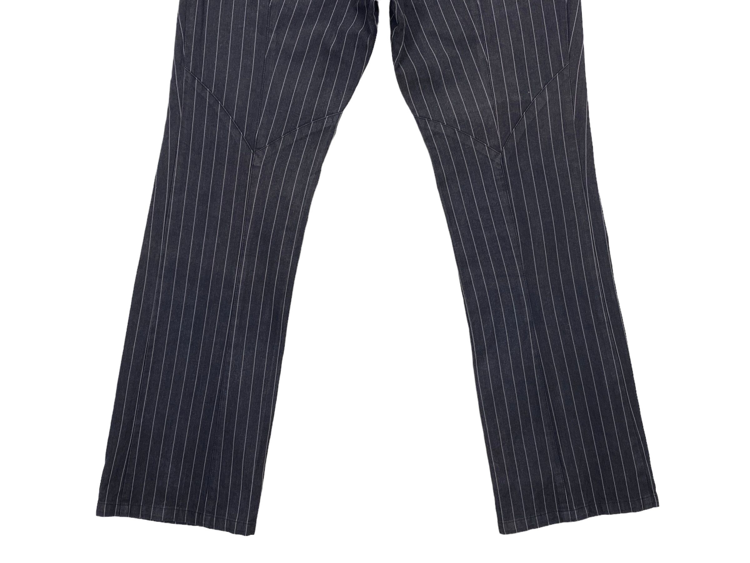 Japanese Brand Parashuto Bootcut Pants Stripes Flare Pants Size 26" / US 2 / IT 38 - 6 Thumbnail
